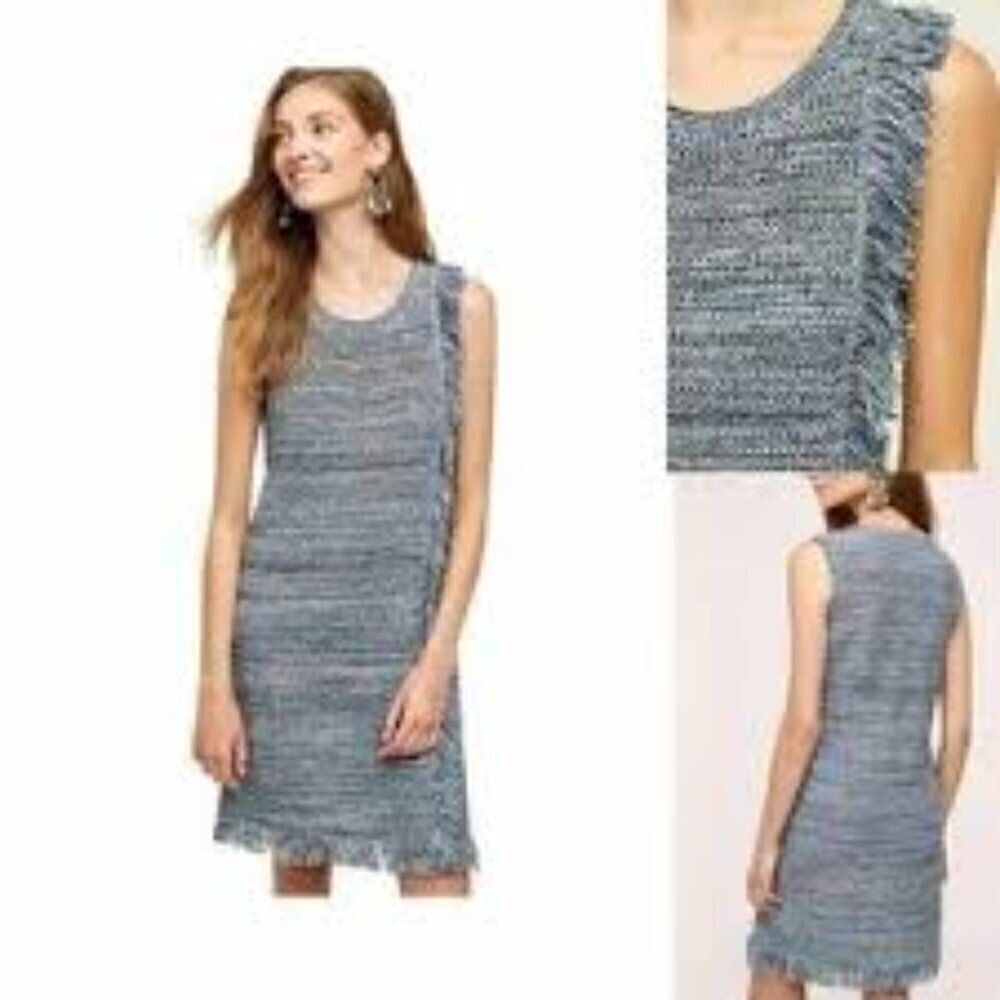 Anthropologie Holding Horses Knit Fringe Sweater Dress Size Extra Small